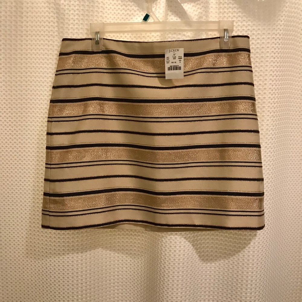 NWT J. Crew Striped Mini Skirt
